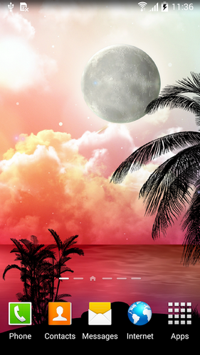 Télécharger gratuitement le fond d'écran animé Nuit tropicale  sur les portables et les tablettes Android.