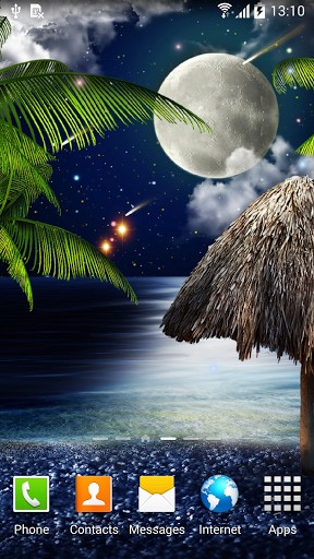Nuit tropique  - télécharger gratuit un fond d'écran animé Paysage pour le portable.