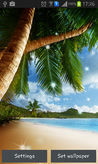 Plage tropique  - télécharger gratuit un fond d'écran animé pour le portable.