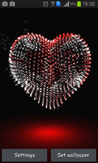 Jour de la Saint-Valentin: Coeur 3D - télécharger gratuit un fond d'écran animé Vacances pour le portable.