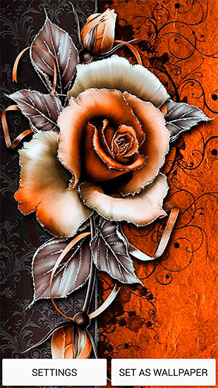 Fleur vintage  - télécharger gratuit un fond d'écran animé Fleurs pour le portable.