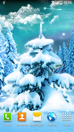 Forêt d'hiver 2015  - télécharger gratuit un fond d'écran animé Paysage pour le portable.
