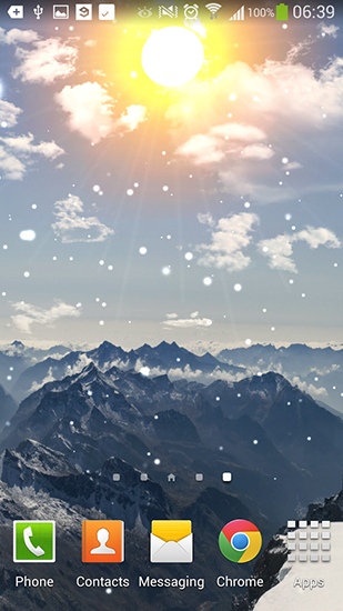 Montagnes d'hiver - télécharger gratuit un fond d'écran animé pour le portable.