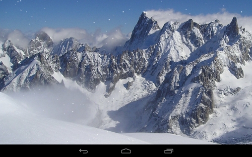 Montagnes d'hiver  - télécharger gratuit un fond d'écran animé Interactif pour le portable.