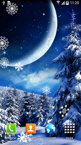 Télécharger gratuitement le fond d'écran animé Nuit d'hiver sur les portables et les tablettes Android.
