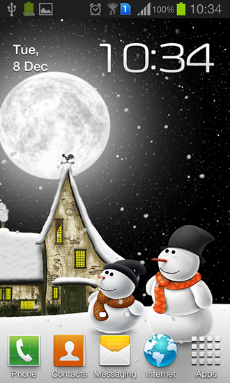 Nuit d'hiver - télécharger gratuit un fond d'écran animé pour le portable.