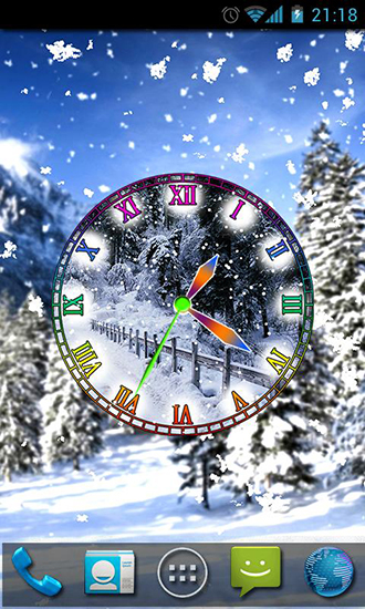 Montre d'hiver de neige  - télécharger gratuit un fond d'écran animé Paysage pour le portable.