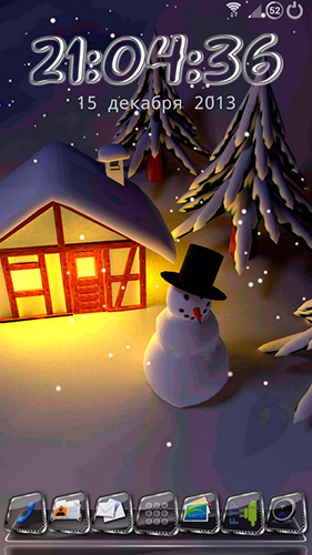 La neige hivernale 3D - télécharger gratuit un fond d'écran animé Paysage pour le portable.