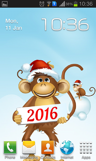 Année du singe - télécharger gratuit un fond d'écran animé Vacances pour le portable.