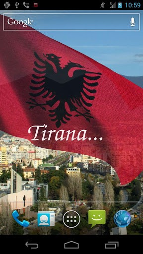 Télécharger Drapeau de l`Albanie 3D , fond d'écran animé gratuit pour Android sur le bureau. 