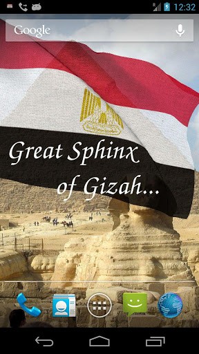 Télécharger 3D drapeau de l`Egypte , fond d'écran animé gratuit pour Android sur le bureau. 