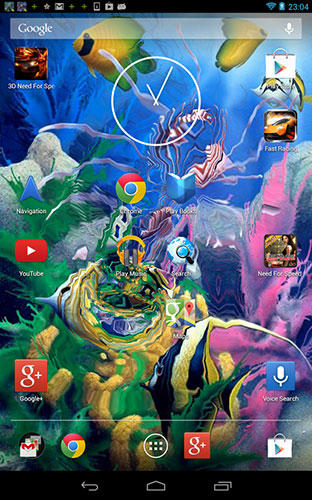La capture d'écran Aquarium 3D   pour le portable et la tablette.