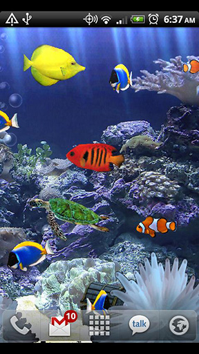 Télécharger L`aquarium , fond d'écran animé gratuit pour Android sur le bureau. 