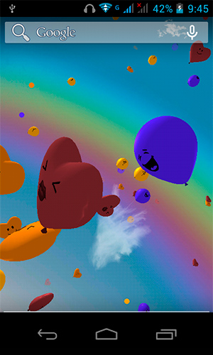 Télécharger Les ballons 3D, fond d'écran animé gratuit pour Android sur le bureau. 