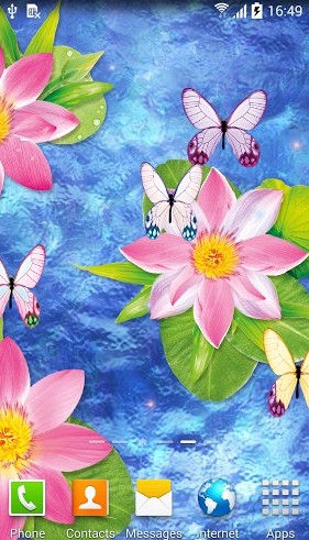 Papillons  - télécharger gratuit un fond d'écran animé Fleurs pour le portable.