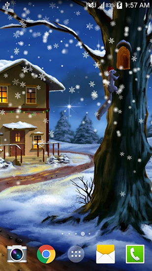 Nuit de Noël  - télécharger gratuit un fond d'écran animé Vacances pour le portable.
