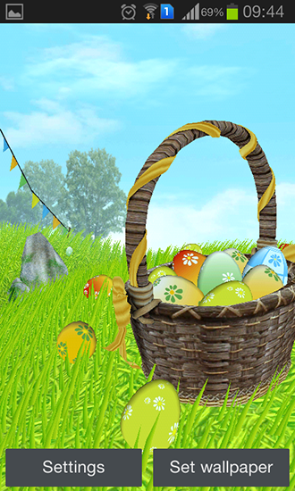 Télécharger Pâques: Prairie , fond d'écran animé gratuit pour Android sur le bureau. 