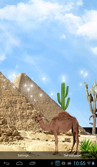 Télécharger Pyramides égyptiennes , fond d'écran animé gratuit pour Android sur le bureau. 