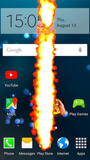Télécharger Ecran de feu du portable, fond d'écran animé gratuit pour Android sur le bureau. 