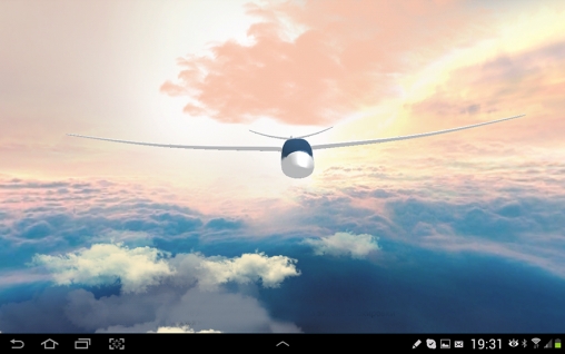 Télécharger Vol dans les nuages 3D, fond d'écran animé gratuit pour Android sur le bureau. 
