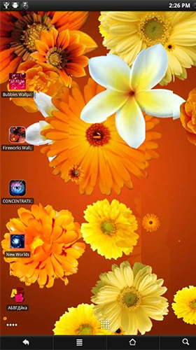 La capture d'écran Fleurs  pour le portable et la tablette.