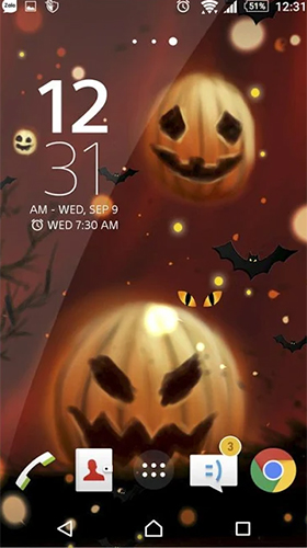 La capture d'écran Halloween  pour le portable et la tablette.