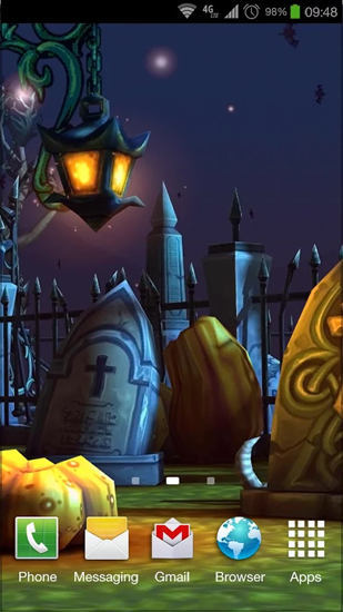 La capture d'écran Cimetière de Halloween   pour le portable et la tablette.