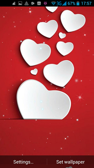 Télécharger Cœurs d'amour, fond d'écran animé gratuit pour Android sur le bureau. 