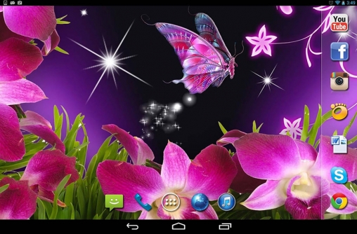 Télécharger Papillons magiques , fond d'écran animé gratuit pour Android sur le bureau. 
