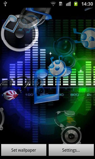 Télécharger Sons de la musique, fond d'écran animé gratuit pour Android sur le bureau. 