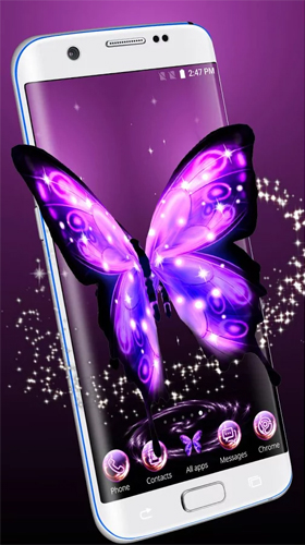 La capture d'écran Papillon de néon 3D  pour le portable et la tablette.