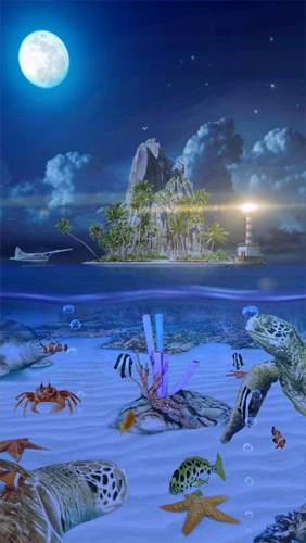 La capture d'écran Ocean Aquarium 3D: Ile des tortues   pour le portable et la tablette.