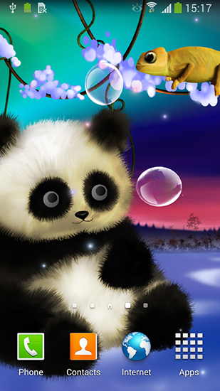 Télécharger Panda, fond d'écran animé gratuit pour Android sur le bureau. 