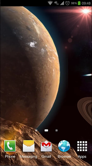 Télécharger A l'orbite des planètes 3D, fond d'écran animé gratuit pour Android sur le bureau. 