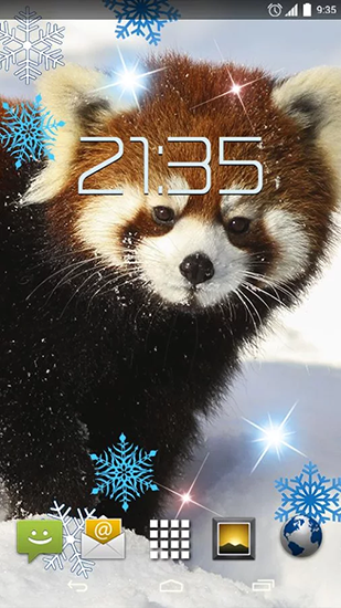 Télécharger Panda rouge , fond d'écran animé gratuit pour Android sur le bureau. 