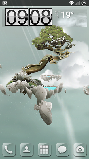 Télécharger Les îles célestes , fond d'écran animé gratuit pour Android sur le bureau. 