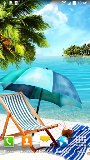 Télécharger La plage d`été , fond d'écran animé gratuit pour Android sur le bureau. 