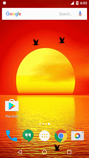 Télécharger Coucher du soleil , fond d'écran animé gratuit pour Android sur le bureau. 