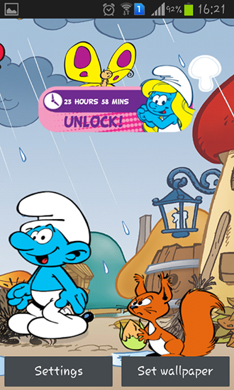 Télécharger Les Smurfs, fond d'écran animé gratuit pour Android sur le bureau. 