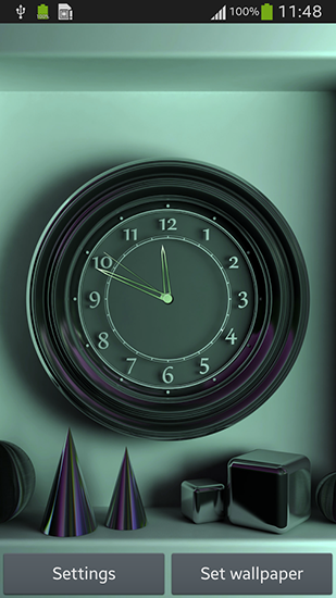 Télécharger Horloge , fond d'écran animé gratuit pour Android sur le bureau. 