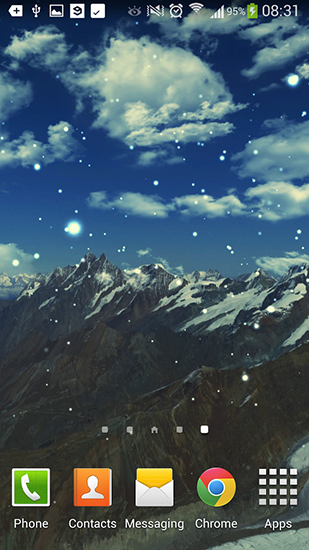 Télécharger Montagnes d'hiver, fond d'écran animé gratuit pour Android sur le bureau. 
