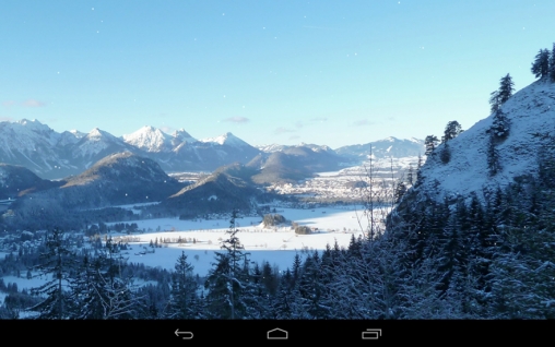 Télécharger Montagnes d'hiver , fond d'écran animé gratuit pour Android sur le bureau. 