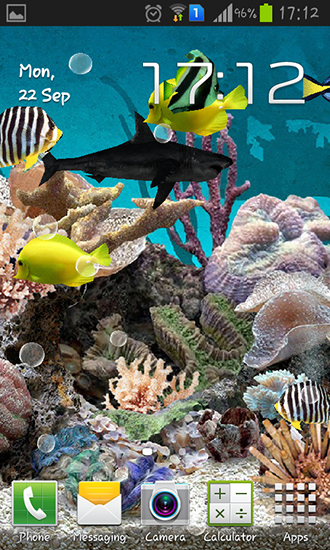 La capture d'écran Aquarium 3D pour le portable et la tablette.