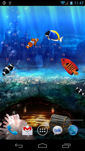 La capture d'écran L`aquarium  pour le portable et la tablette.