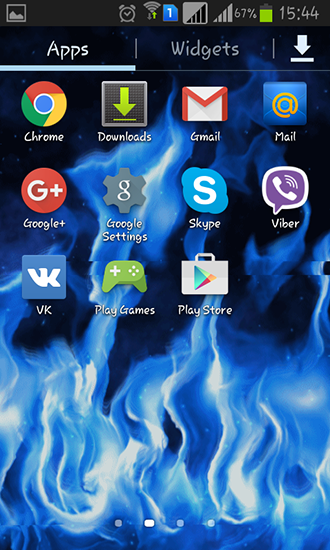 La capture d'écran Flamme bleue pour le portable et la tablette.