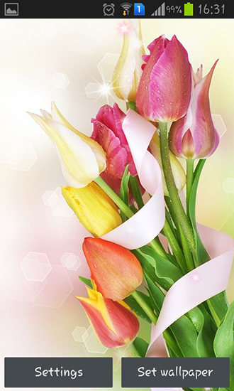 La capture d'écran Tulipes brillantes  pour le portable et la tablette.