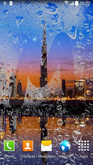 La capture d'écran Dubai de nuit  pour le portable et la tablette.