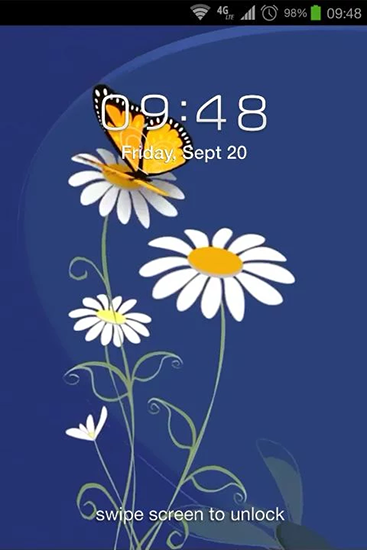 La capture d'écran Fleurs et papillons  pour le portable et la tablette.
