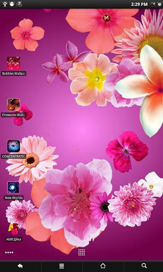 La capture d'écran Fond d'écran animé de fleurs  pour le portable et la tablette.