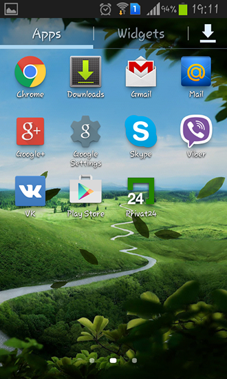 La capture d'écran Galaxy N4: Nature pour le portable et la tablette.